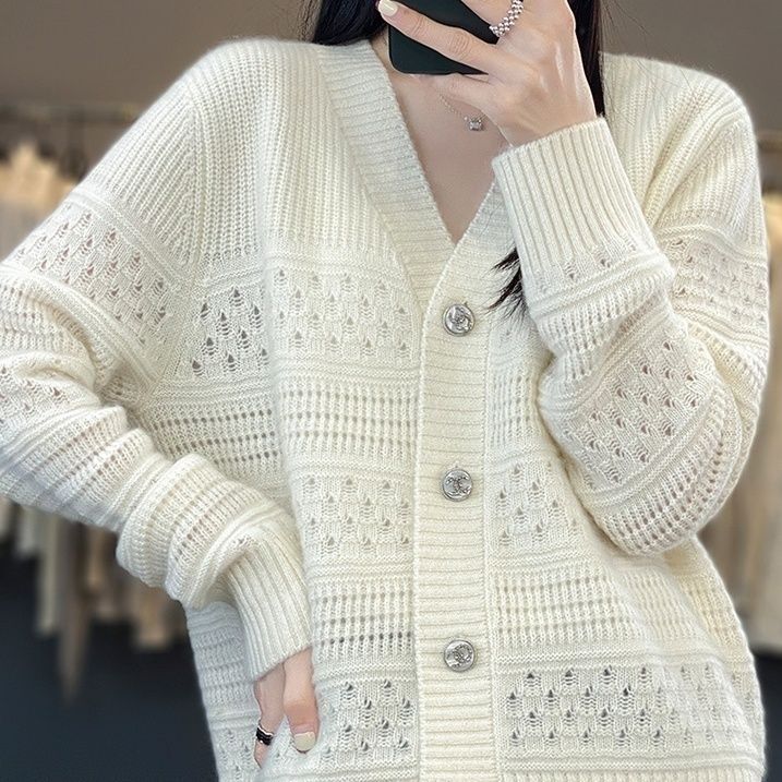 WTEMPO Fashion Autumn Winter Cardigan Sweater Womens Knitted O-neck Cardigan Sweater Twist Female Basic Clothing