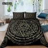 Sun Moon Duvet Cover Set Queen Microfiber Bohemian Black and White Print Yin Yang Comforter Cover Galaxy Star Twin Bedding Set Three Piece Set