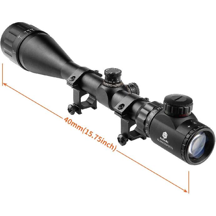 Beileshi 6-24X50 / 4.5-14X50 Optics Hunting Rifle Scope with 20mm Free Mounts
