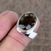Smoky Topaz Genstone Handmade 925 Sterling Silver Jewelry Ring Size 8 KKG-501