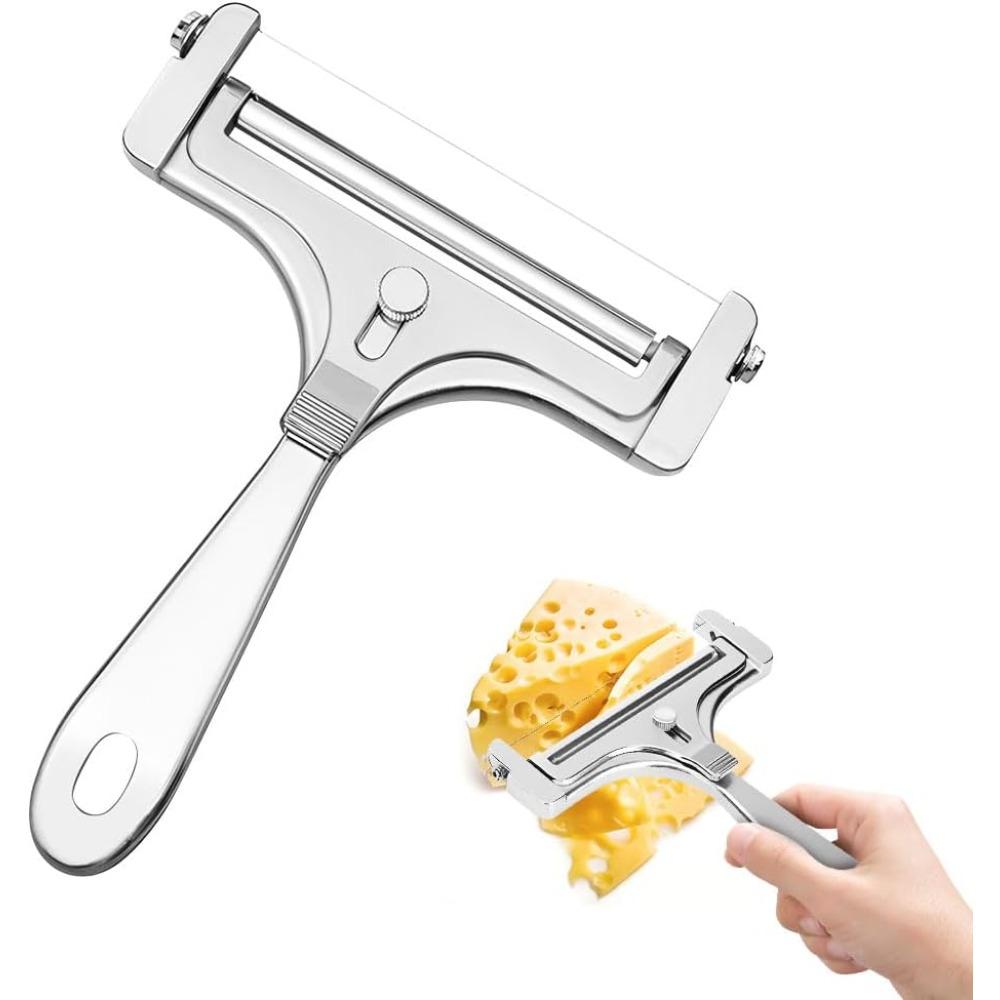1Pcs Cheese Slicer Adjustable Cheese Cutter with Stainless Steel Wire Easy Thickness Control Safe Durable Kitchen Tools