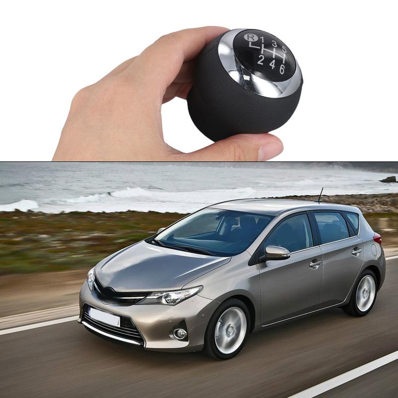 6-Speed Shift Knob Car Gear Lever Knob Gear Lever Replacement Stylish Design Easy tallation Enhanced Look Glossy Black Finish