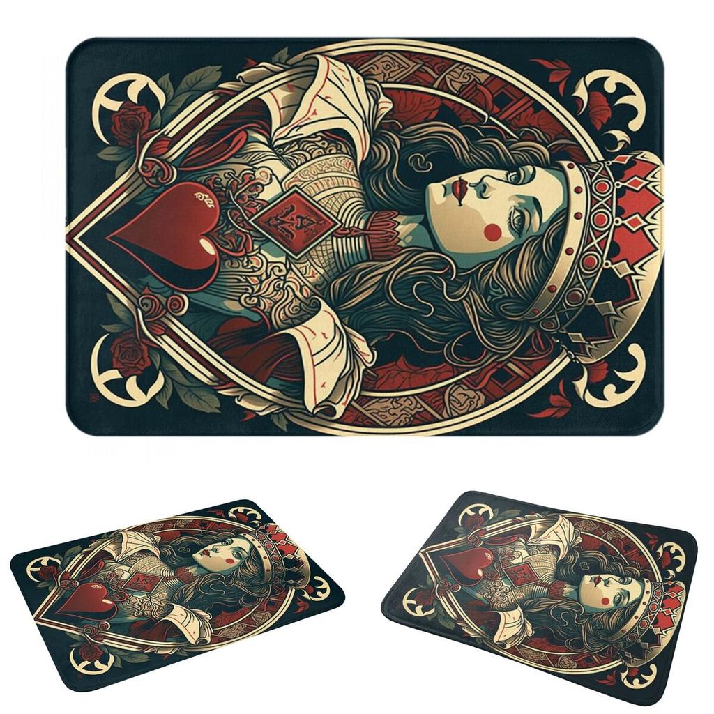 The Queen Of Hearts Non-slip Doormat Floor Mat Sand Scraping Carpet Rug for Kitchen Entrance Home Living room Footpad Mats