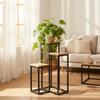 Metal standing flower stand for flowers and plants, 3-level shelf, loft 68