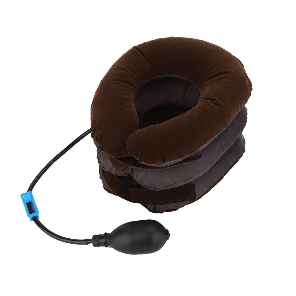 Inflatable Cervical Vertebra Tractor Protector Neck Brace Support Fixation Traction InstrumentCoffee
