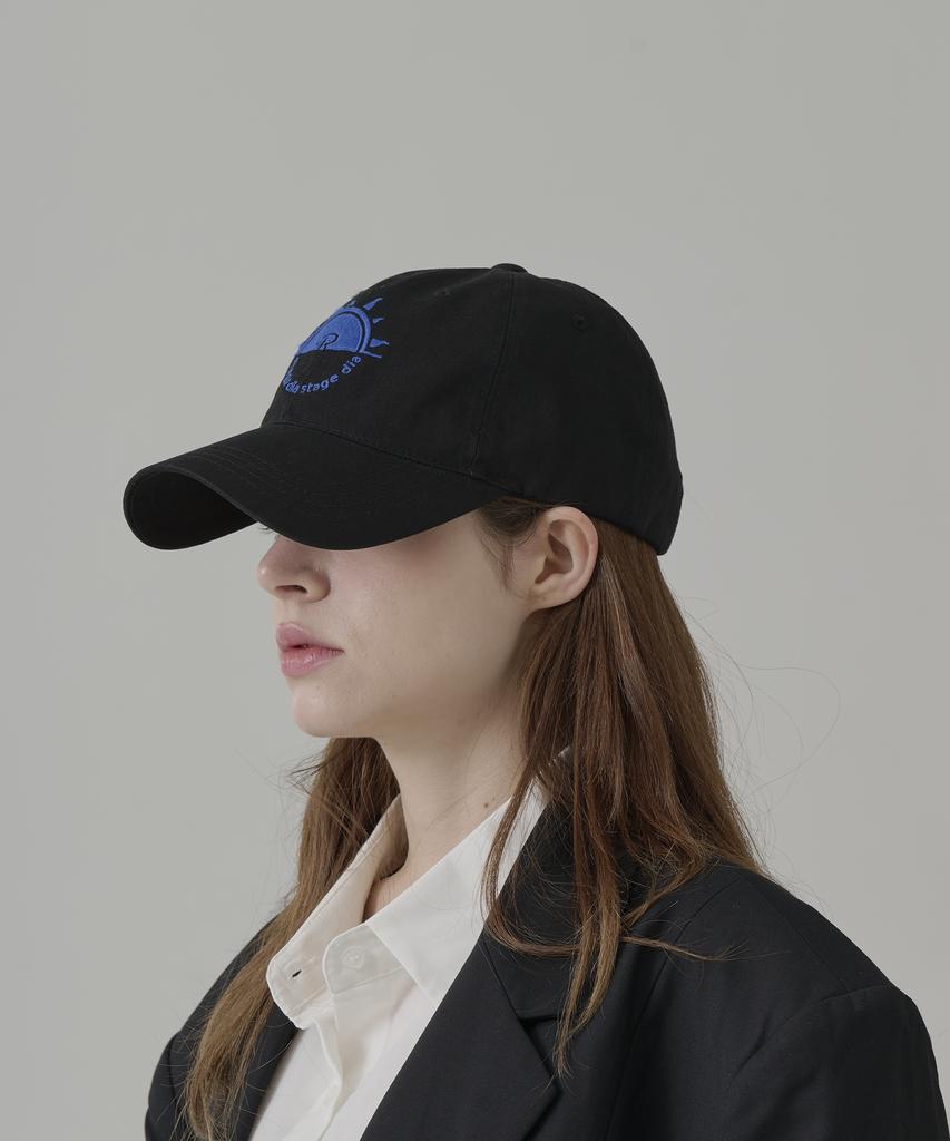 Seuteijial Signature Sun Logo Washed Ball Cap [Black]