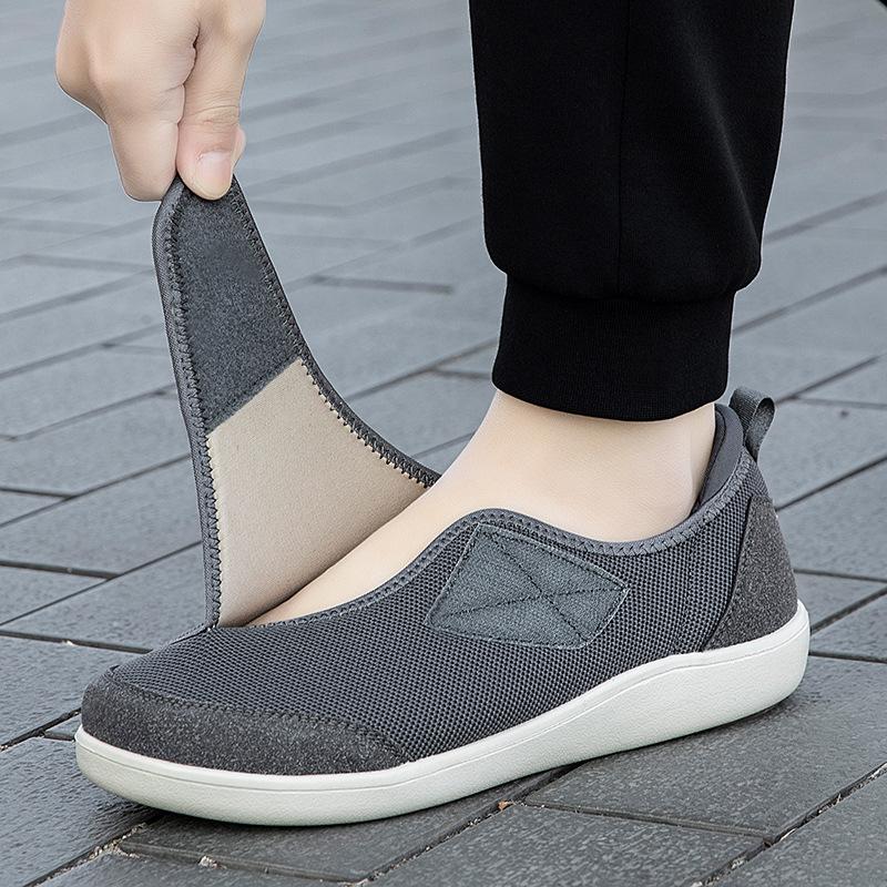 Rutschfeste Seniorenschuhe Herren warme Samt-Baumwollschuhe Großfußknochen Hallux valgus Schuhe Senioren-Laufschuhe