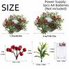 Red Berry Christmas Red Berry Light String 20/30LED Snowflakes LED Green Leaf String Lights DIY Fake Leaves