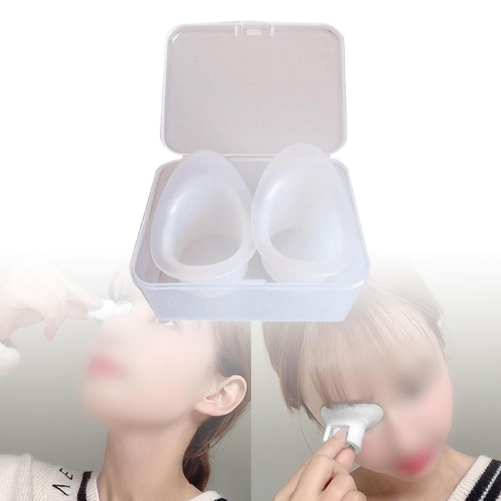 Set mit 2 Weichen Silikon-Augenwaschbechern mit Aufbewahrungsbehälter, Tragbare Augenwaschbecher