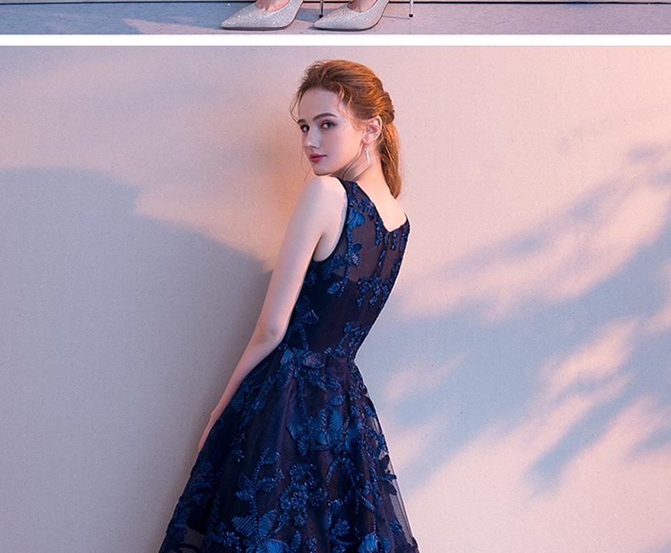 2026 Elegant Women's Banquet Gown: Short Front, Long Back - Perfect for Parties and Social Events