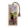 Seasonal Cat Cross-Stitch Bookmark, Four Seasons Black Cat Bookmark with Braided Rope, Handcrafted Book Page Marker for Book Lovers