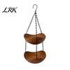 Wind Resistant Bird Feeder Outdoor Feeder, Garden Hanging 1 or 2 Decorative Bowls Backyard for Wild Birds Patio Porch Decor Food And Water