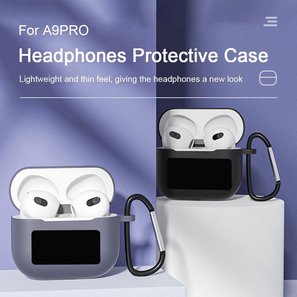 For A9 PRO Protective Cover Touch Screen Earphone Silicone Cover Popular Bluetooth Earphone Silicone Anti Drop Soft Shell