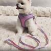 With Reflective Strap Dog Chest Back Dog Leash Gradient Color Dog Walking Leash  Puppy