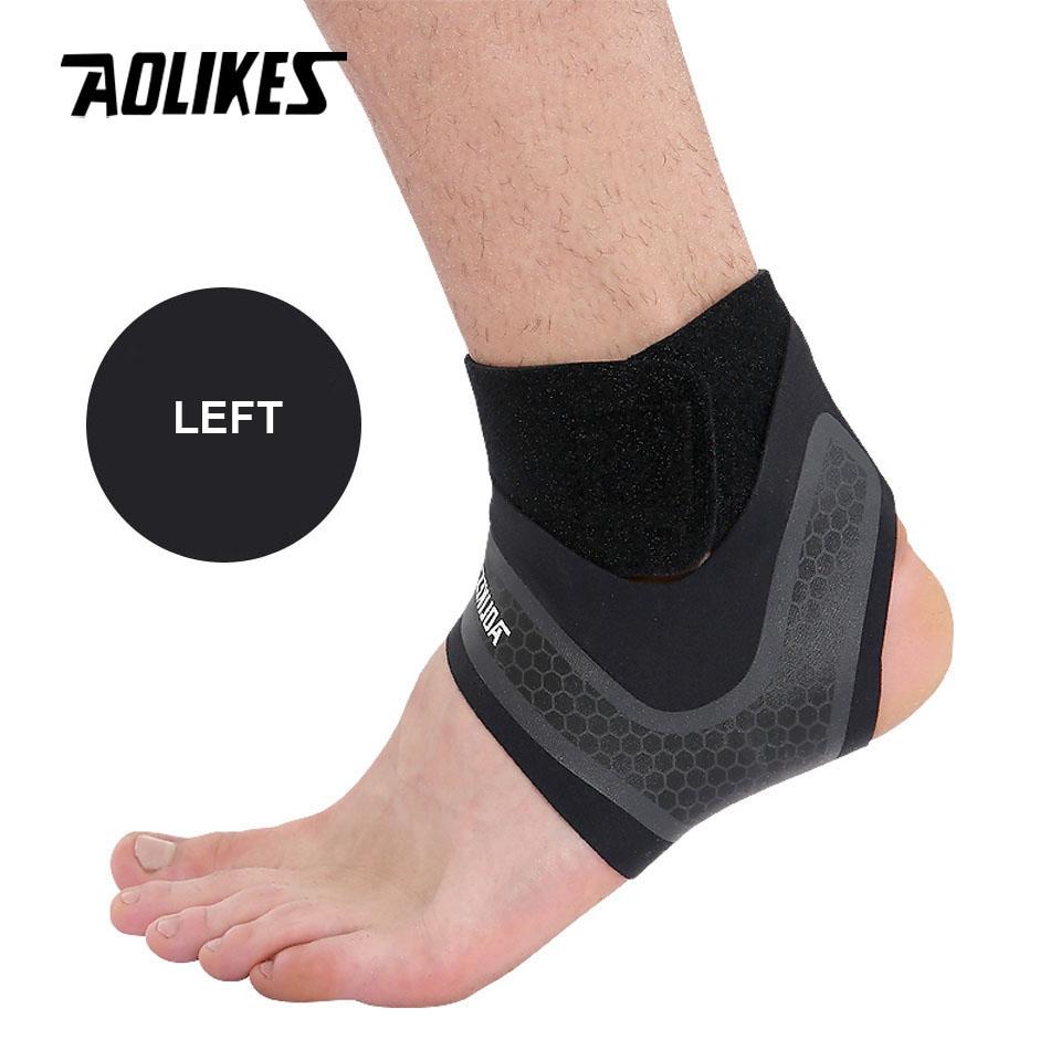 AOLIKES Fitness Ankle Brace Ankle Strap Gym ankle Protection Running Sport Support Guard Foot Bandage Elastic Black univers M