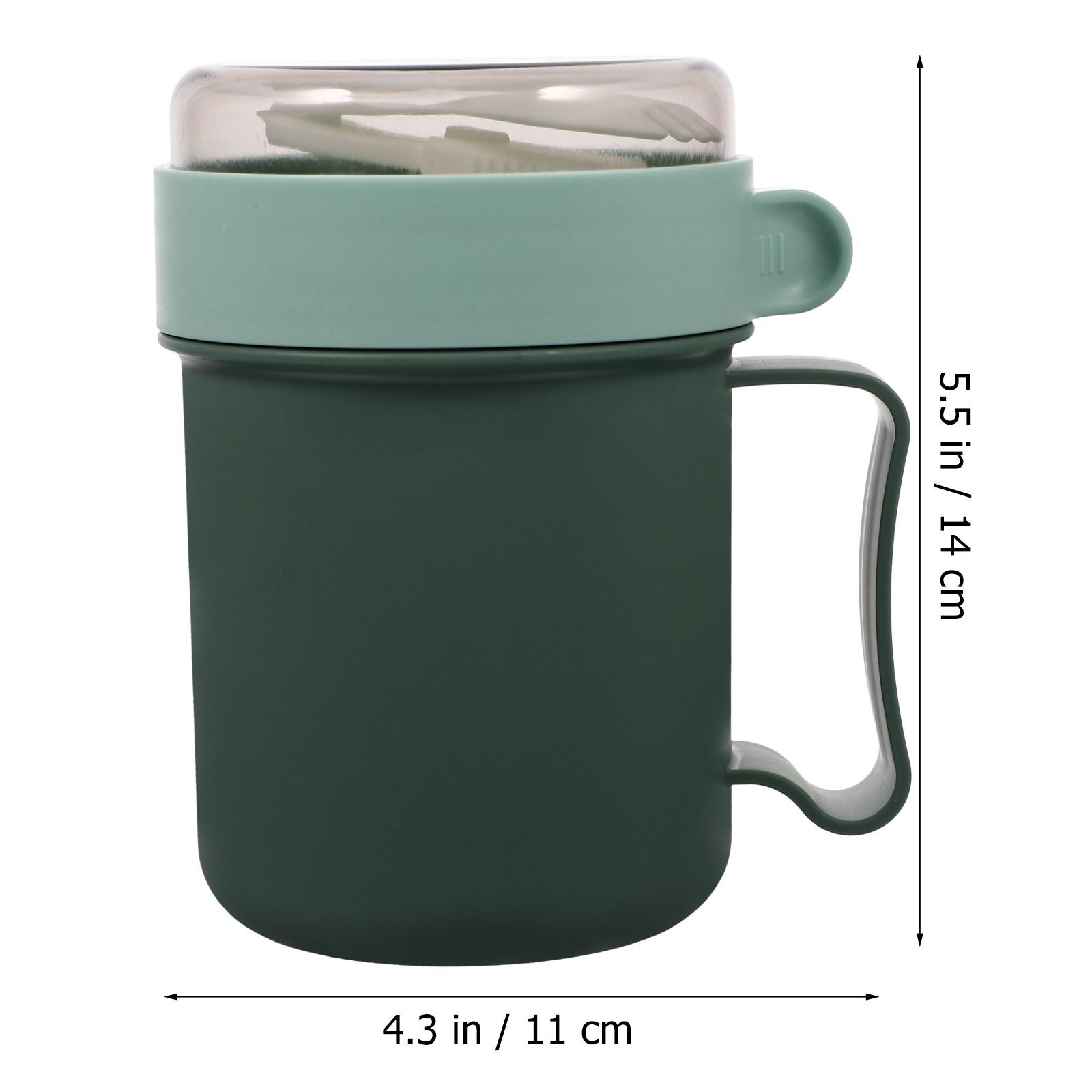 

1Set Breakfast Cup Handle Design Portable Leakproof Soup Oatmeal Container Food Carrier for Office Outdoor Students