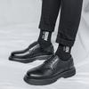 Small Leather Shoes Men'S British Trendy Business Dress Round Head Korean Version Big Head Low Top Martin Shoes 86235-R