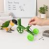 Parrot Training Bicycle, Funny Parrot Bike Training Toy, Creative Green Parrot Training Bike for Birds Intelligent Development