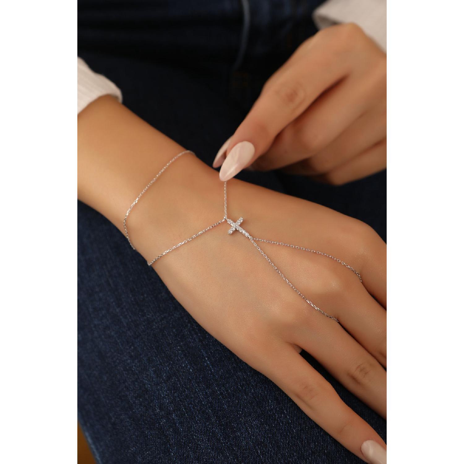 

Zircon Stone Cross 925 Sterling Silver ahmeran срібний