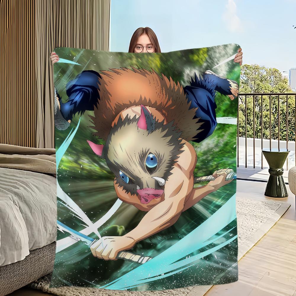 classic anime art cool hot Flannel warm soft plush blanket I-Inosuke H-Hashibira sofa living room hogar bedroom travel gift home