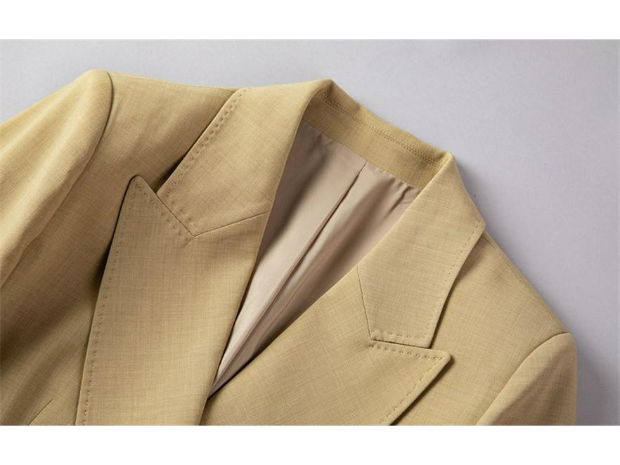 Women's Double-Breasted Slim-Fit Blazer - Formal High-End Jacket for Spring and Autumn