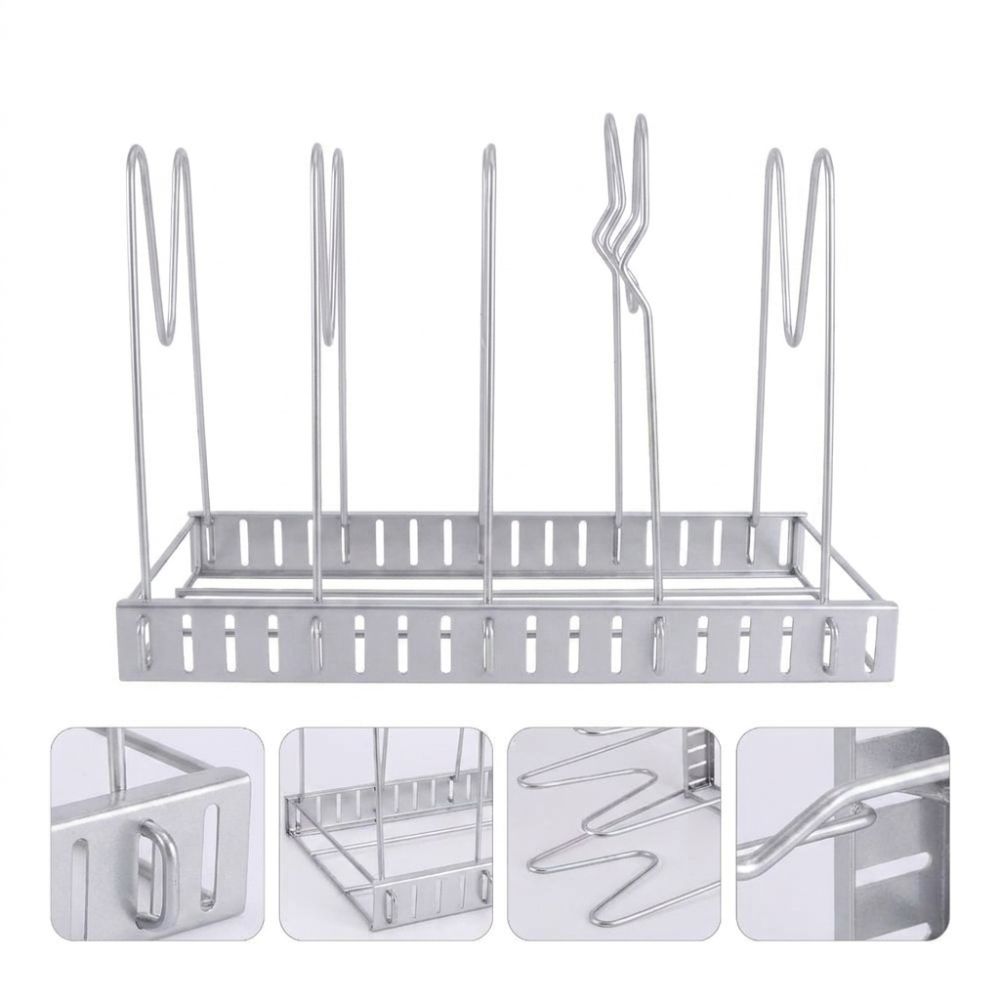 Smooth Polishing Pot Lid Storage Rack Kitchen Drainage Storage Rack Kitchen Organization