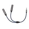 3.5mm to 2 X 6.35mm Cable Male Stereo TRS to TS Female Y Splitter Cable for PC 0.3m 1ft