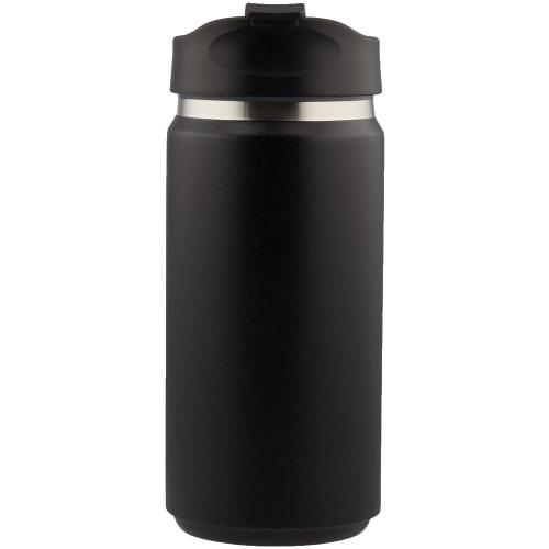 Gowell Zalatto Tumbler with Lid, Vacuum Insulated, Stainless Steel, Thermos, Cold/Hot Insulation, Double Walled, 350ml, Black (Men's Stylish Matte Ser