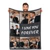 GUOYU Blanket Personalized Blanket Movie Family Picture Custom Soft Flannel Blanket for Home Bedroom Decor Birthday Gift for Sister Mom Dad