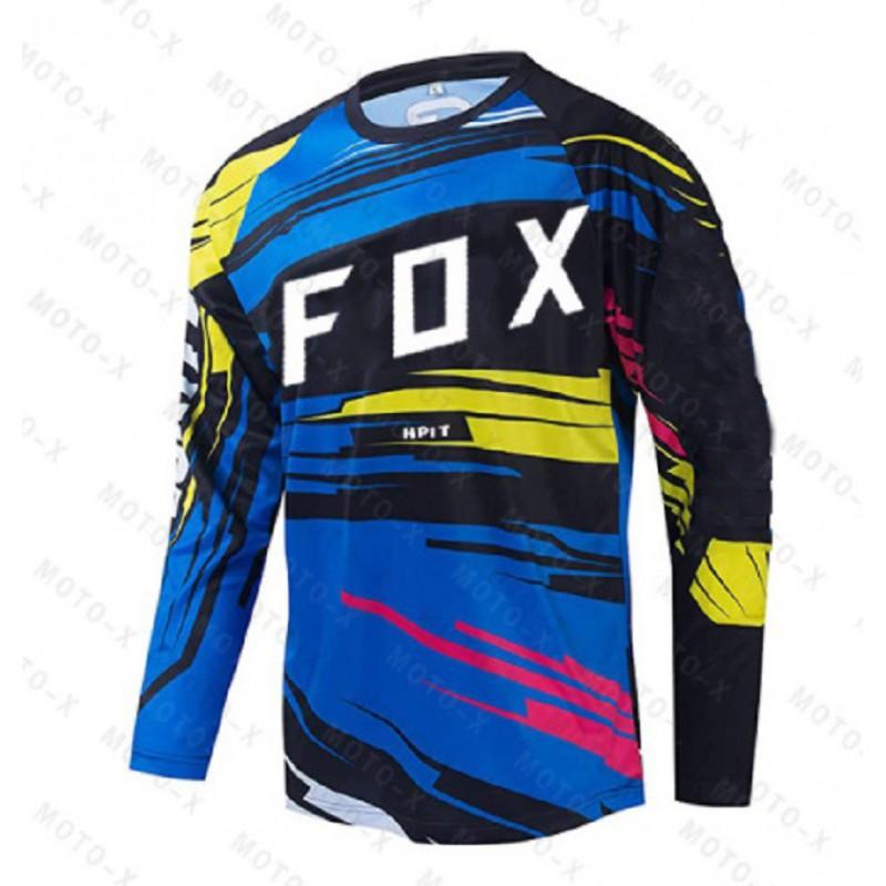 Mens Quick-Dry Long Sleeve Cycling Jersey Mountain Bike Downhill Shirt UV Protection Sport Top