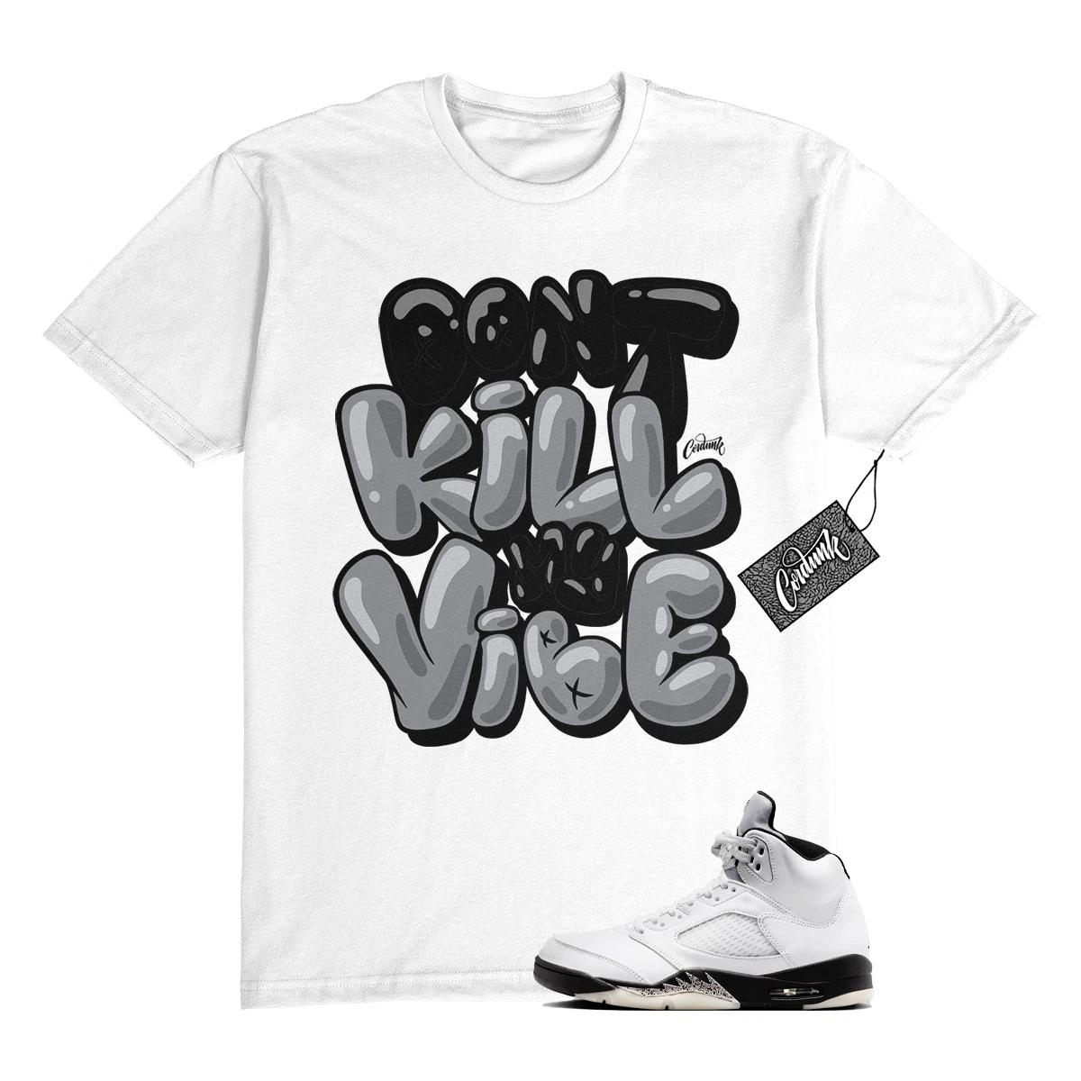 

5 Reverse Metallic White Black T Shirt Match DKMV L