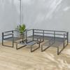 Wilsa Garden "Lima" Grey Aluminum Low Garden Lounge
