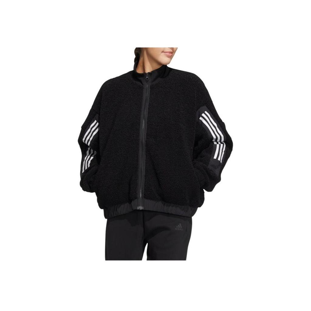 Adidas Colorblock Striped Jacket Women Jackets Black HM7455