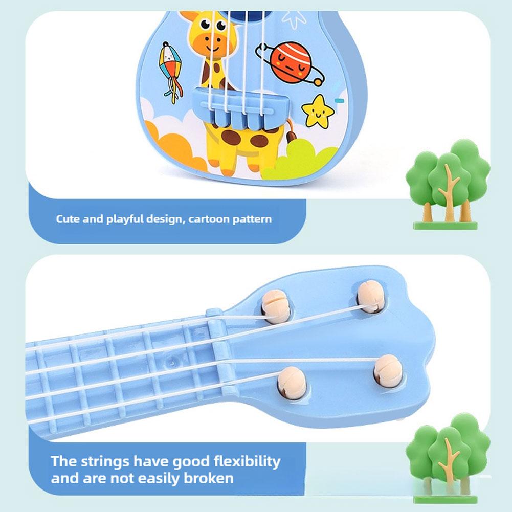 Mini Gitar Enstrümanı Müzik Çalma Simülasyon Oyuncak Ukulele Çocuk Gitarı Oyuncak Kız Erkek Başlangıç Doğum Günü Hediyesi
