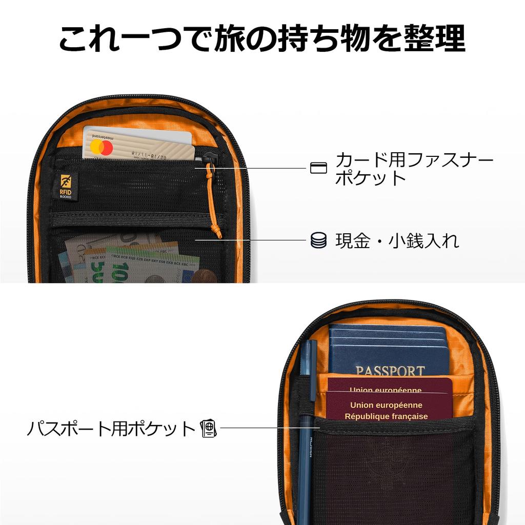 Shoulder Smartphone Mini Shoulder Belt Wallet Shoulder Outings [tomtoc] X-Pac Bag, Lightweight, Pouch, Bag, Skimming-Proof, Water-Repellent, Pouch,