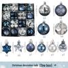 6CM Electroplated Irregular Painted Christmas Ball Ornaments Gift Box Set - Tree Hanging Decorations