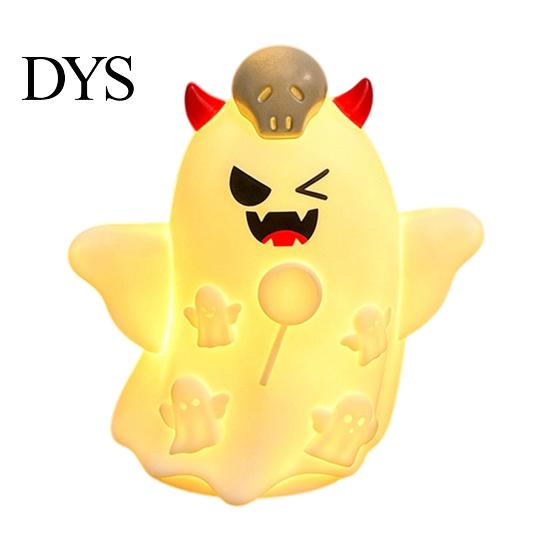 Battery Operated Table Lamp Cute Halloween Ghost/Pumpkin LED Night Light for Desktop Decoration, Ornament Nursery with Warm Glow Home Party Decor
