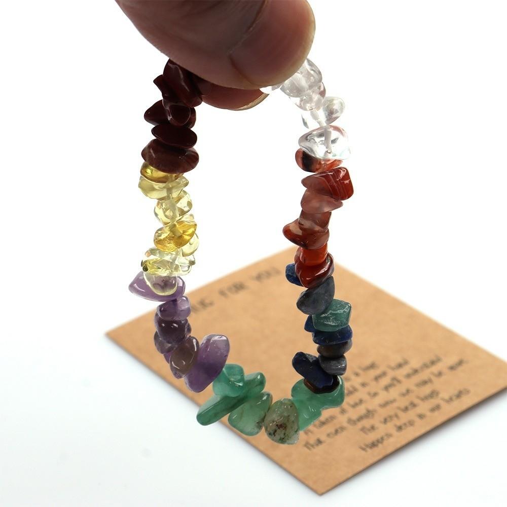 Stretch Band Irregular Stone Bracelets Adjustable Wrap Charm Hand Chain Jewelry