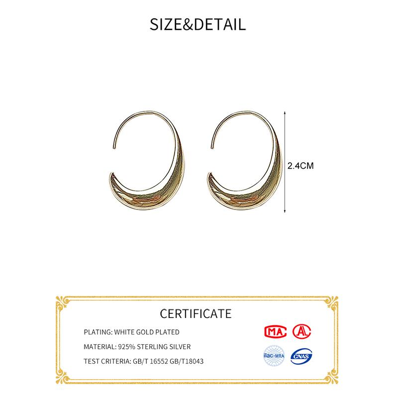 PONYKISS S Sterling Silver Line Hook Stud Earrings For Women Party Classic Fine  Minimalist Accessories