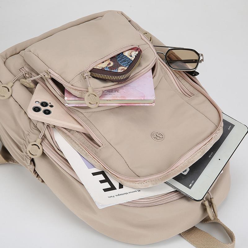 Einfarbiger Rucksack Große Kapazität Leichte Schultasche für Studenten Pendler Reise Rucksack