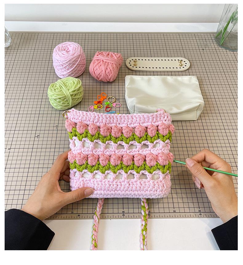 Regnbågstulpan DIY-kit: Handstickad Sommar Dopaminväska - Axel/Crossbody