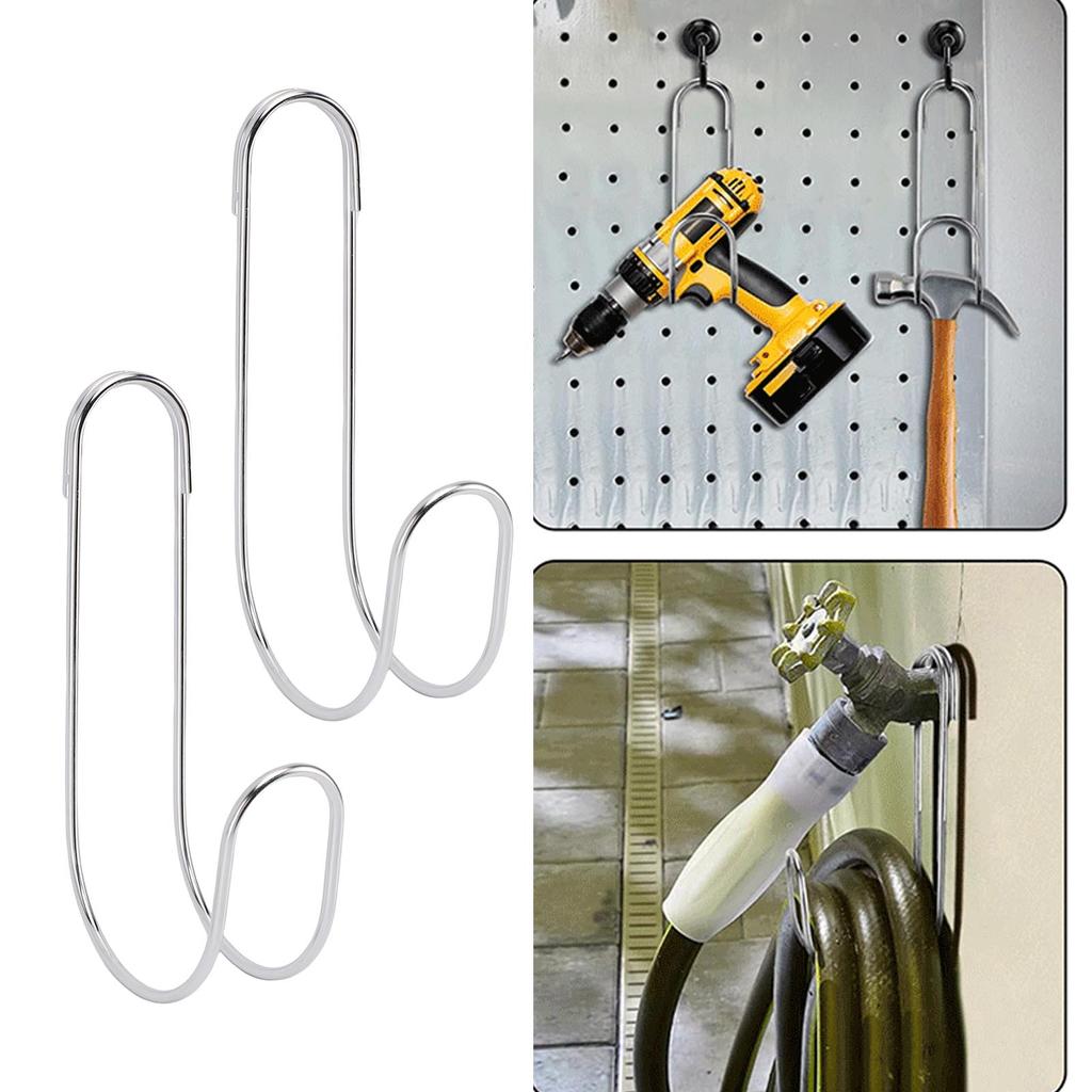 2 Pieces Water Pipe Hook, Strong Load Bring and Flexible Installation 304 Stainless Steel Water Pipe Hook for Drill Cables