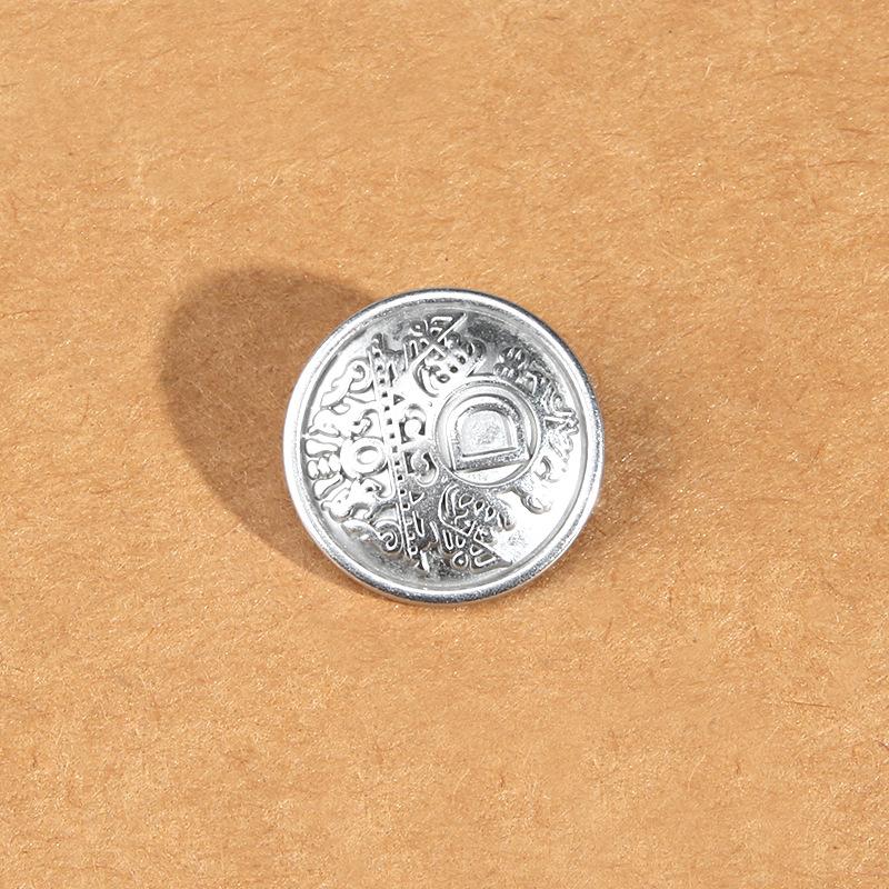 

10 шт. круглых металлических пуговиц для мужской и женской одежды, куртки, пальто, ретро-пуговицы, универсальный костюм, свитер, аксессуары премиум-класса 18mm silver