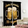 2pcs   2D FLAT PRINTING Curtains (Without Rod) Golden Cheers 50 Pattern Popular Curtains Polyester Easy Install Curtains All