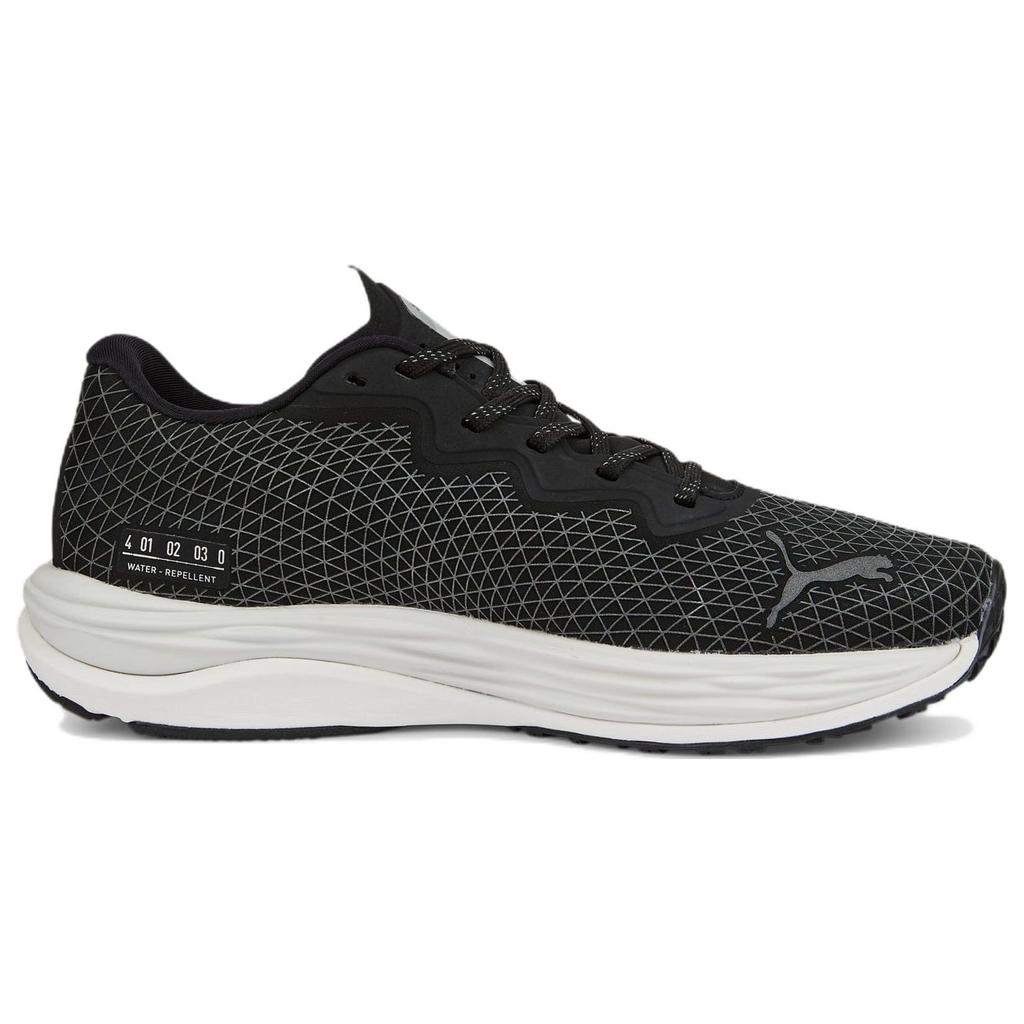 Puma Velocity Nitro 2 Lightweight Rebound Fabric Slip Resistant Durable Breathable Low Top Casual Running Shoes Unisex sneaker Black White 376918-01