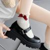 Milky White Bow Lace Socks Women Cute Lolita Japanese Jk Lace Socks Lolita Sweat-Absorbent Mid-Tube Socks