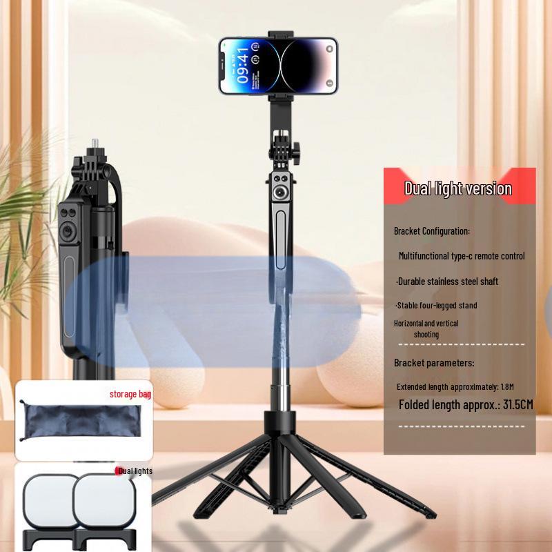 Portable Floor Stand Selfie Stick for TikTok & Travel Photography