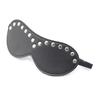 Faux Leather Eyeshade Couples Sex Toy Elastic Strap BDSM Blindfold Eye Mask for Sensory Deprivation Role Play Men Women Intimate Games