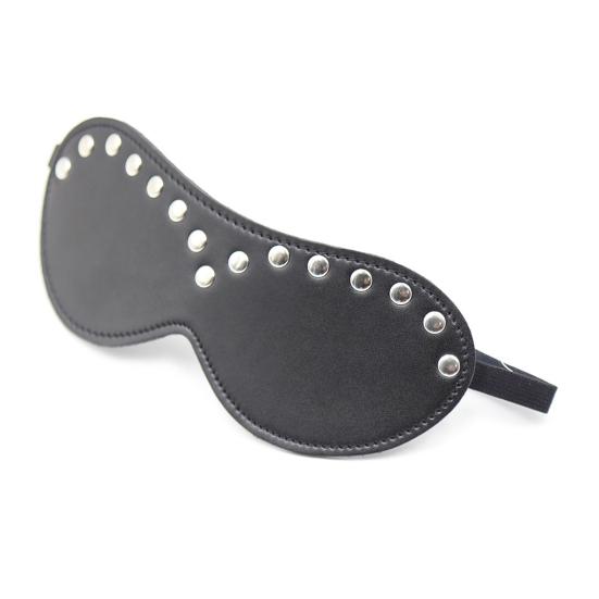 Faux Leather Eyeshade Couples Sex Toy Elastic Strap BDSM Blindfold Eye Mask for Sensory Deprivation Role Play Men Women Intimate Games