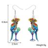 Thanksgiving Turkey Halloween Rainbow Magic Pumpkin Parrot Ghost Skull Pendant Earrings Acrylic Party Jewelry